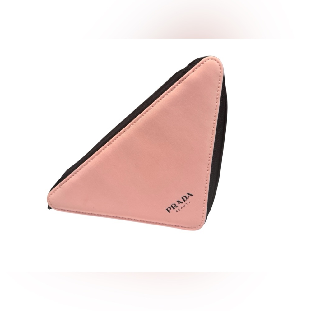 Prada Pink and Black Triangle Pouch - Picture 3 of 8